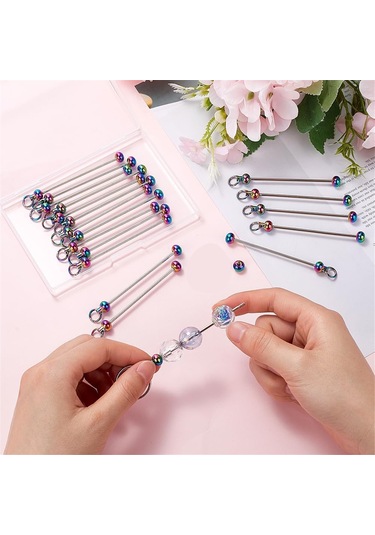 Gatherco 20 Parça Anahtarlıklar Toplu Anahtarlıklar Boncuklu Anahtarlıklar Takı Yapımı Aksesuarları Kendin Yap Boncuklu Anahtarlık Malzemeleri