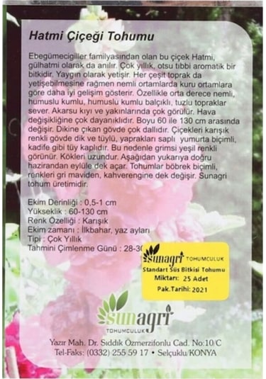 Gül Hatmi Çiçek Süs Bitki Tohumu