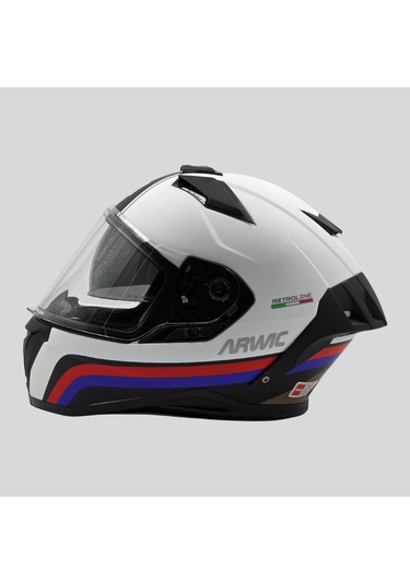 Arwıc AR939 Retroline Ece-R 22.06 Full Face Motosiklet Kaskı Beyaz