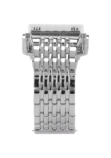 Xindoker Erkekler İçin Led Dijital Göstergeli Çelik Robot Stili Kol Saati - Yüksek Kalite Allyuminyum, Hızlı Serbest Kanca, Gümüş Mavi Işık, Dahili Pil Altın