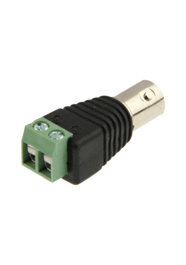 Sones Cctv Kameralar İçin 10 Adet Yeşil Güç - Bnc Koaksiyel Dişi Adaptör Konnektörü