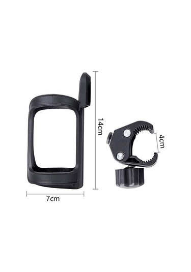 Bisiklet Çocuk Bisiklet Tutucu Bisiklet Bardak Tutucu 360 Döndürme Bisiklet Gidonu Su Şişesi Tutucu Siyah