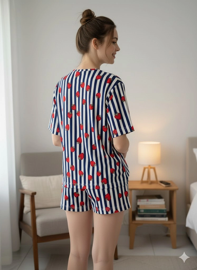 Kadın Şortlu Pijama Takım Beyaz