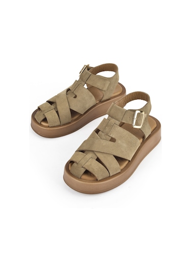 Ziya, Hakiki Deri Kadın Sandalet 1511033z25013 Bej 1511033z25013 340 Bej