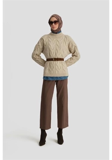 Armine Straight Pantolon Ort2720 Kahverengi Kahverengi