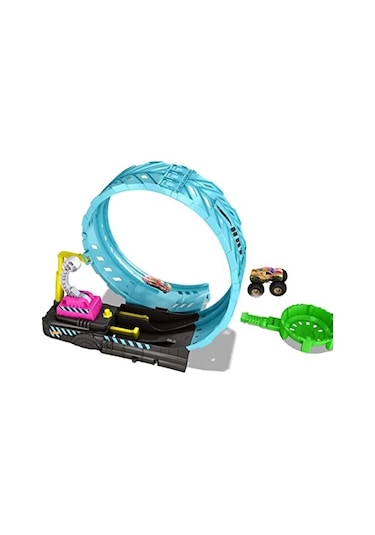 Hot Wheels Monster Trucks Karanlıkta Parlayan Çemberde Yarış Seti HBN02