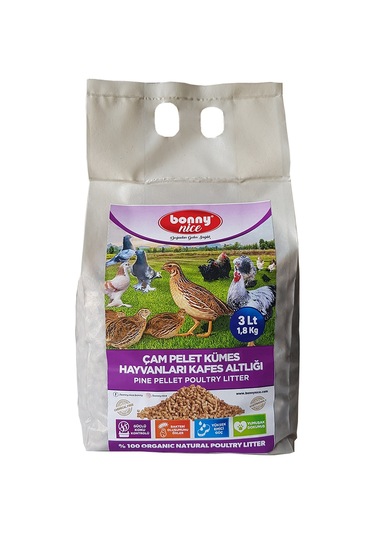 Bonnynice Bıldırcın Güvercin Süs Tavukları Kafes Altlığı 3  L
