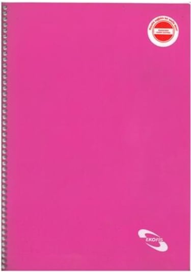 Ekofis Pirinta defter 160 Yp Çizgili A4 Spiralli PP.Kap.Mor