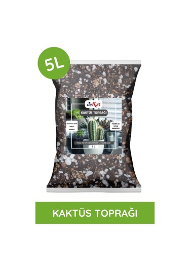 Bykurt 5 Litre Kaktüs Toprağı Böcek Sinek Yapmayan Premium Karışım Ts1 Torf, Perlit, Pomza 5 Litre