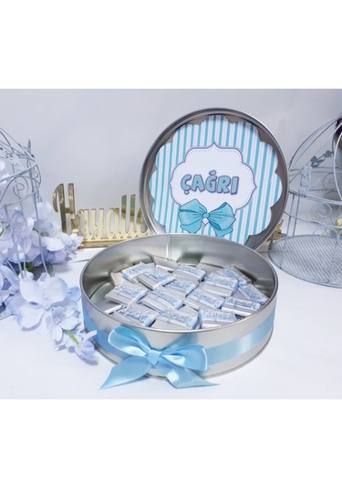 Etiketli Oval Kutu Bebek Çikolatası