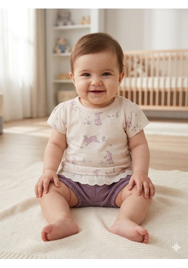 Babydoll 2li Takım Babyhi Mor Açık Mor