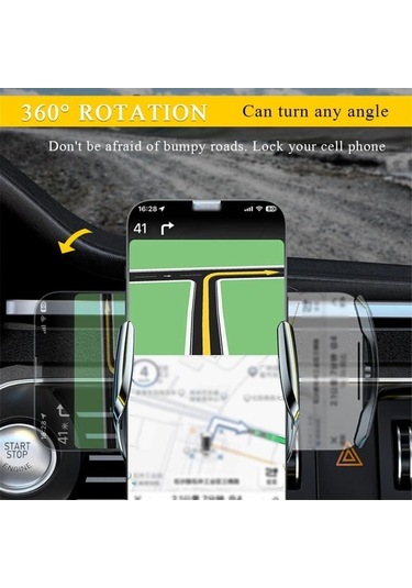 Ebitda Q3 Araç Üstü Maksimum Güçlü Manyetik Kablosuz Şarj, 15w, Kırmızı
