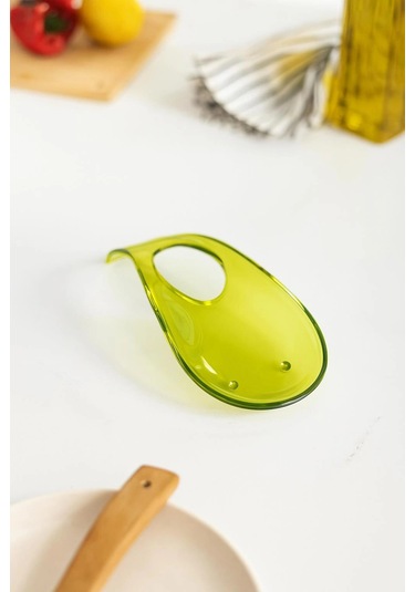 Akrilik Yeşil Tezgah Üstü Kirli Kaşıklık & Kepçe Altlığı Çok Renkli