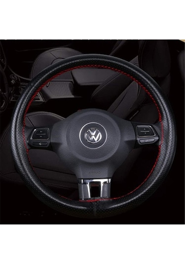 Dikmeli Direksiyon Kılıfı Mavi Siyah Kırmızı Dikiş Seçeneği