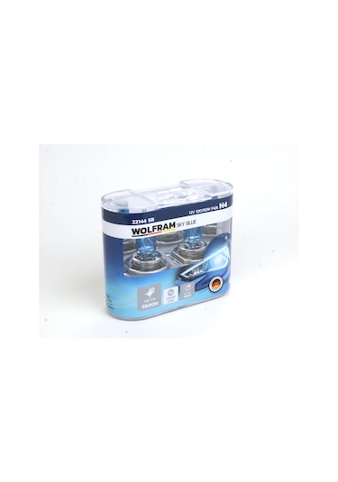 12V H4 Beyaz Işık Ampul Wolfram Sky Blue 5500K Takım - 2 Adet