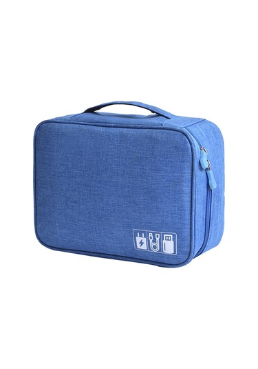 Gökyüzü Mavisi Elektronik Organizatör Seyahat Evrensel Kablo Düzenleyici  Kindle, Akıllı Telefon, Kablo, Şarj Cihazı İçin Gadget Dişli Kutuları