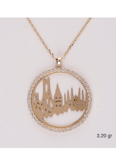 Istanbul Silüeti Kolye