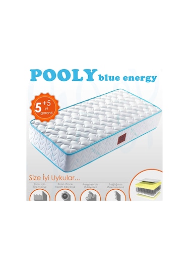 90 x 170 Ortopedik Yatak 90*170 Yaylı Yatak - 90 x 170 Pooly Blue