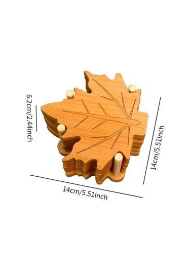 Suntek 6 Parça Güz Yaprakları Bardak Restoran Buzdolabı Yemek Yaprak Tabanı L Diğer