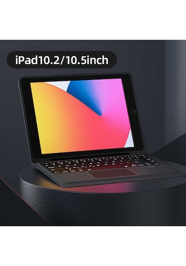 Benks iPad Uyumlu Pro 10.5 (7.Nesil) Benks Multifunctional Kablosuz Klavyeli Kılıf Touchpad - ZORE-216366