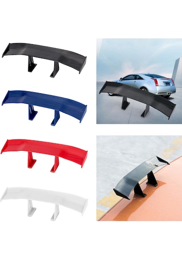 Suntek Araba Mini Spoiler Kanat 6.7 Inç Uzunluk Kolay Kurulum Aksesuarları Siyah
