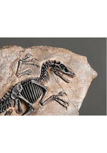 Vintage Dinozor Fosil Reçine Heykeli Retro Tarzda Minyatür Kapalı Alan Dekorasyonu Ve Koleksiyon Parçası Eşsiz Hediyelik Ve Hatıra Objeleri