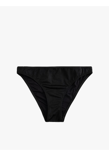 Koton Astarlı Parlak Yüksek Bel Bikini Altı Siyah 5sak00146mm Siyah