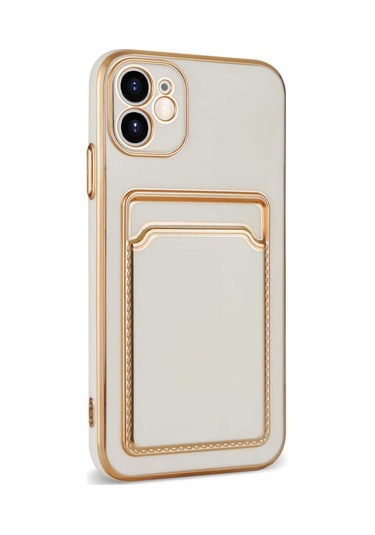 iPhone Uyumlu 11 Kilif Kartlikli Köseli Altin Model Kapak 561060756
