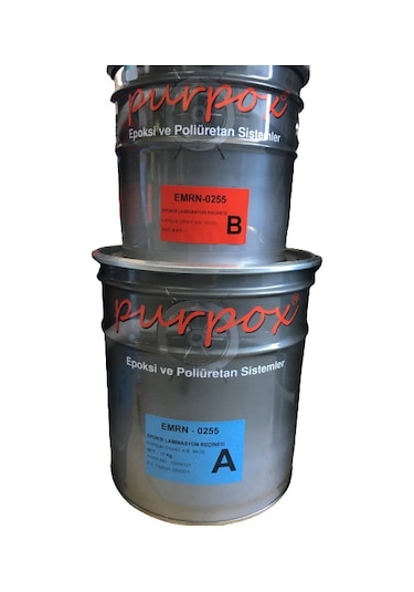 Purpox Marin Epoksi YapıştırıcıLaminasyon Reçinesi 25 Kg Takım
