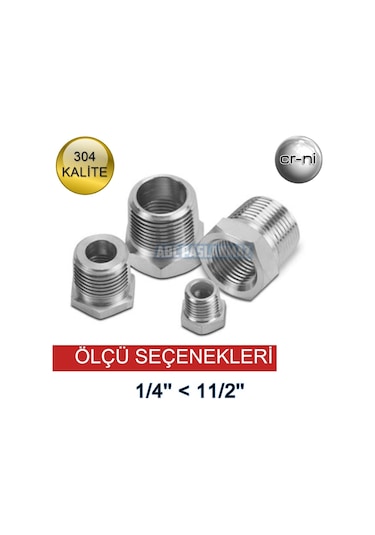 Paslanmaz Çelik Dişli Redüksiyon Busing Erkek-Dişi 304 Kalite (465617923)