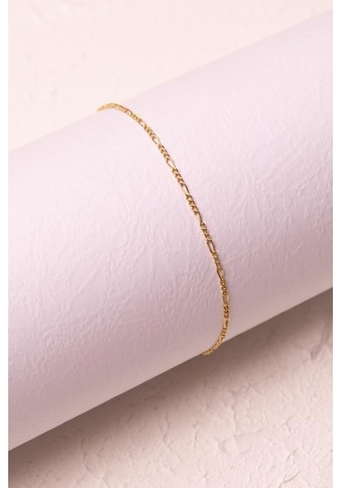 Altın Figaro Zincir Bileklik Çok Renkli