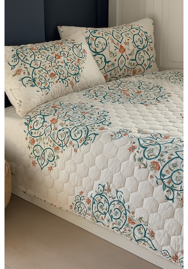 Canary Çift Kişilik Kapitone Dolgulu Pike 4 Mevsim Petek Dsn Yastık Kılıfı Dahil 200x230cm Çok Renkli