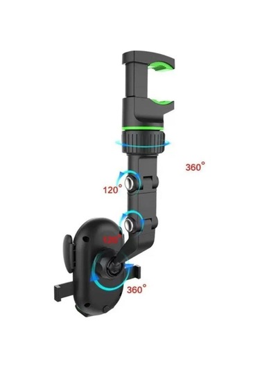Buffer Dikiz Aynasına Takılabilen Eklemli Telefon Tutucu Aparat