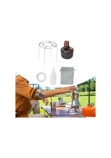 Suntek Spirit Burner Küçük Hafif Alkol Fırını Ev Gümüş