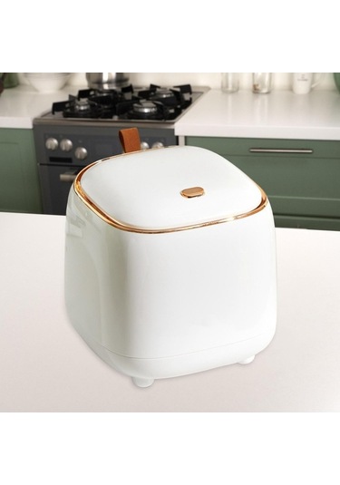 Pazly Suntek Sepeti Sehpa Ofis Küçük Kovası Için Çöp Beyaz Beyaz Banyo Qj Beyaz