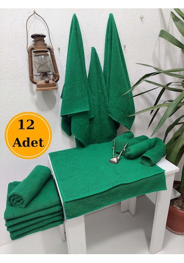 Yeşil Berber Havlusu Denizli 50x90 Cm 12'li