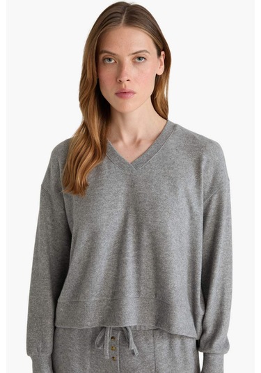 Defacto Pijama Takımı Regular Fit Velur Uzun Kollu Üst Uzun Alt-fall İn Love F3615ax25auar188 Antrasit Defacto Pijama Takımı Regular Fit Velur Uzun Kollu Üst Uzun Alt-fall İn Love F3615ax25auar188 Antrasit