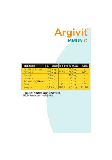 Argivit Immun C Takviye Edici Gıda 150 ML
