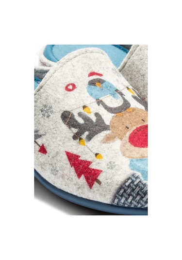 Twigy Geyik Kadın Ev Terliği Mavi 36/41 CC0149B Çok Renkli