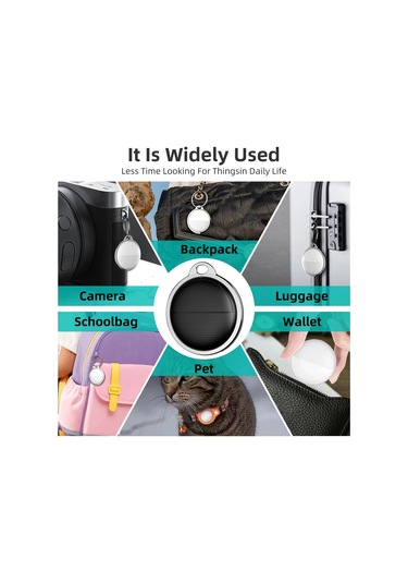 Wezone F03 Mfi Onaylı Bluetooth Takip Cihazı, Evcil Hayvan Kayıp Engelleme, 10 Ay Pil Ömrü, Apple "bul" Uygulaması İle Uyumlu, 4 Adet Siyah Paket Siyah