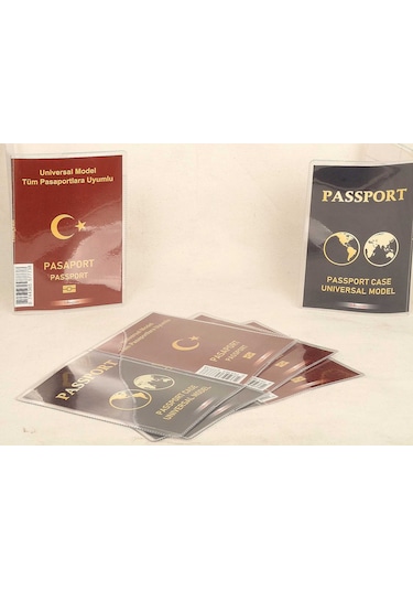 Pasaport Koruyucu, Şeffaf Su Geçirmez Şık Görünüm 5 Adet