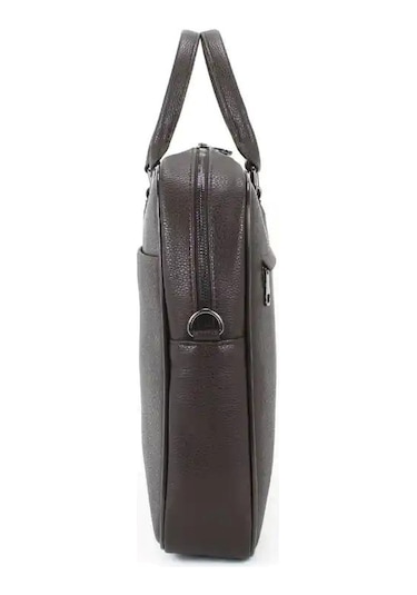 Case Club 2208-5 Laptop Evrak Çantası Büyük Boy 17.3 İnç El Omuz Çantası Kahverengi