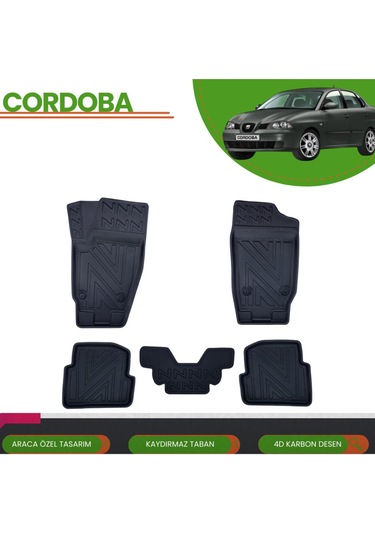 Seat Cordoba 2003-2009 Araca Özel 4d Havuzlu Paspas Takımı Karbon