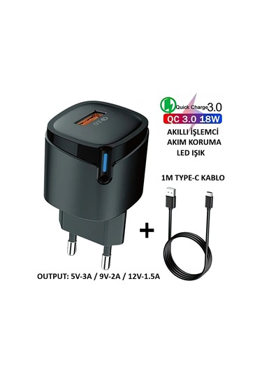 T-Max TD-T158 18 W Hızlı Şarj Adaptörü