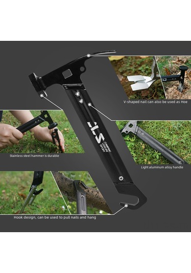 Reedark Kamp Çadırı Ve G天幕 İçin Çok Fonksiyonlu Mini Çekiç - Paslanmaz Çelik Ve Alüminyum Saplı, Taşınabilir野营 Aleti