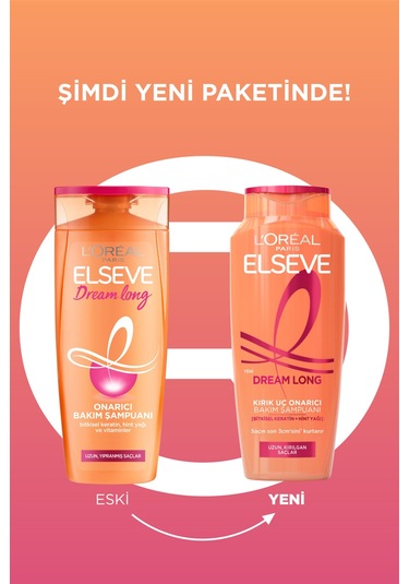 ELSEVE 4'lü Dream Long Onarıcı Bakım Şampuanı 300 ml Seti