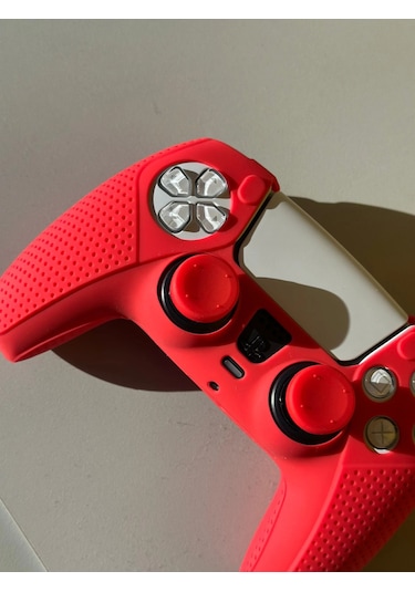 P-5 Silicone Protective Kit Playstation 5 Dualsense Koruma Seti - Kırmızı