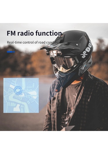 Geeroyoo Bt5.0 Motosiklet Kask Kulaklığı - Su Geçirmez, Gürültü Önleyici, Fm Radyolu, Çift Telefon Bağlantılı, 10 Saat Çalışma Süresi