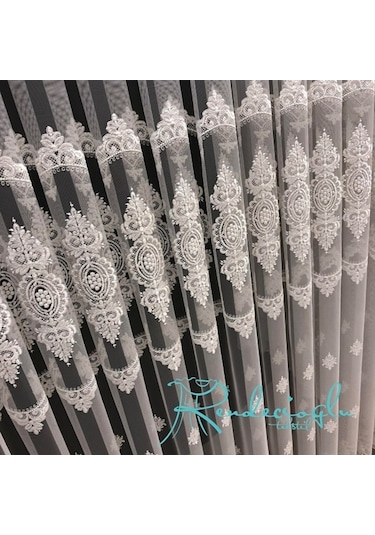 Tül Perde Brillant Gülşah Desen Yeni Sezon Tül Perde Ekru