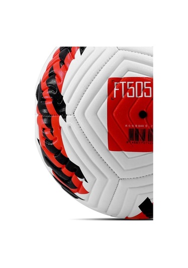Kırmızı Yeni Desenli Futbol Topu 4 Astarlı No:5 480 Gr + Pompa Hediyeli X507 Kırmızı - Beyaz